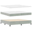 Box spring seng med hovedgærde Lysegrå 200 x 200 cm Fløjl