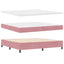 Box spring seng med hovedgærde Lyserød 200 x 200 cm Fløjl
