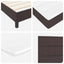 Box spring seng med hovedgærde Mørk Brun 200 x 140 cm Stof
