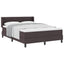 Box spring seng med hovedgærde Mørk Brun 200 x 140 cm Stof