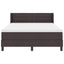 Box spring seng med hovedgærde Mørk Brun 200 x 140 cm Stof