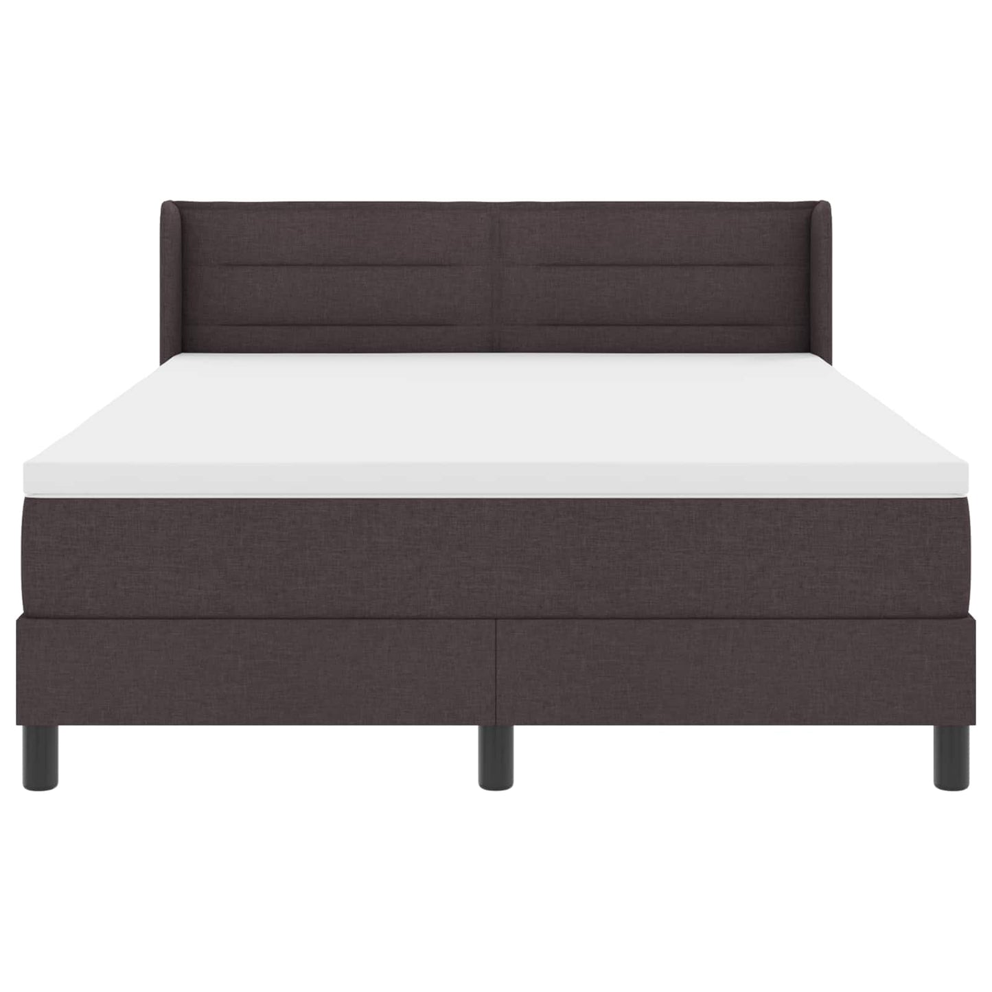 Box spring seng med hovedgærde Mørk Brun 200 x 140 cm Stof