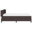Box spring seng med hovedgærde Mørk Brun 200 x 140 cm Stof