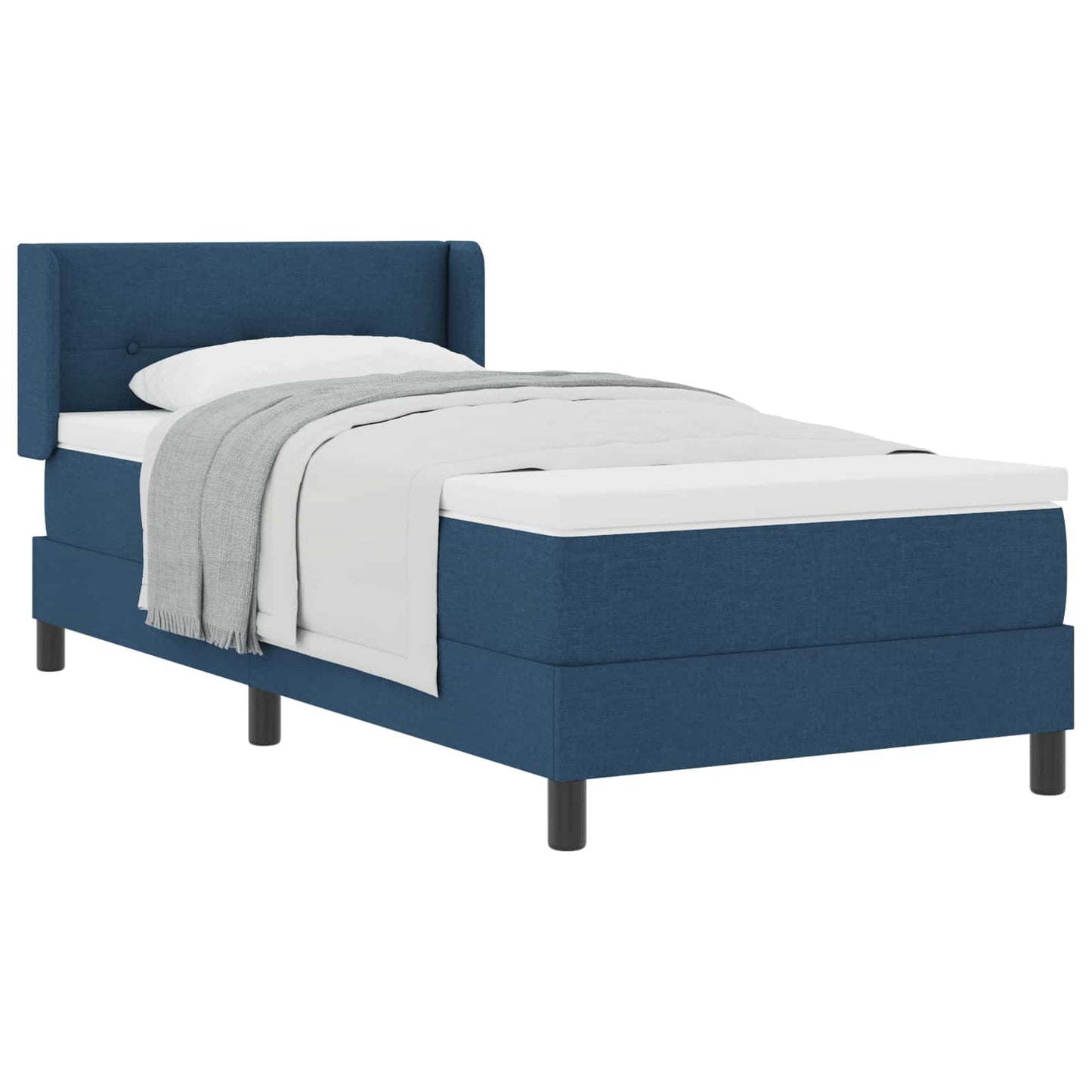 Box spring seng med hovedgærde Blå 200 x 80 cm Stof