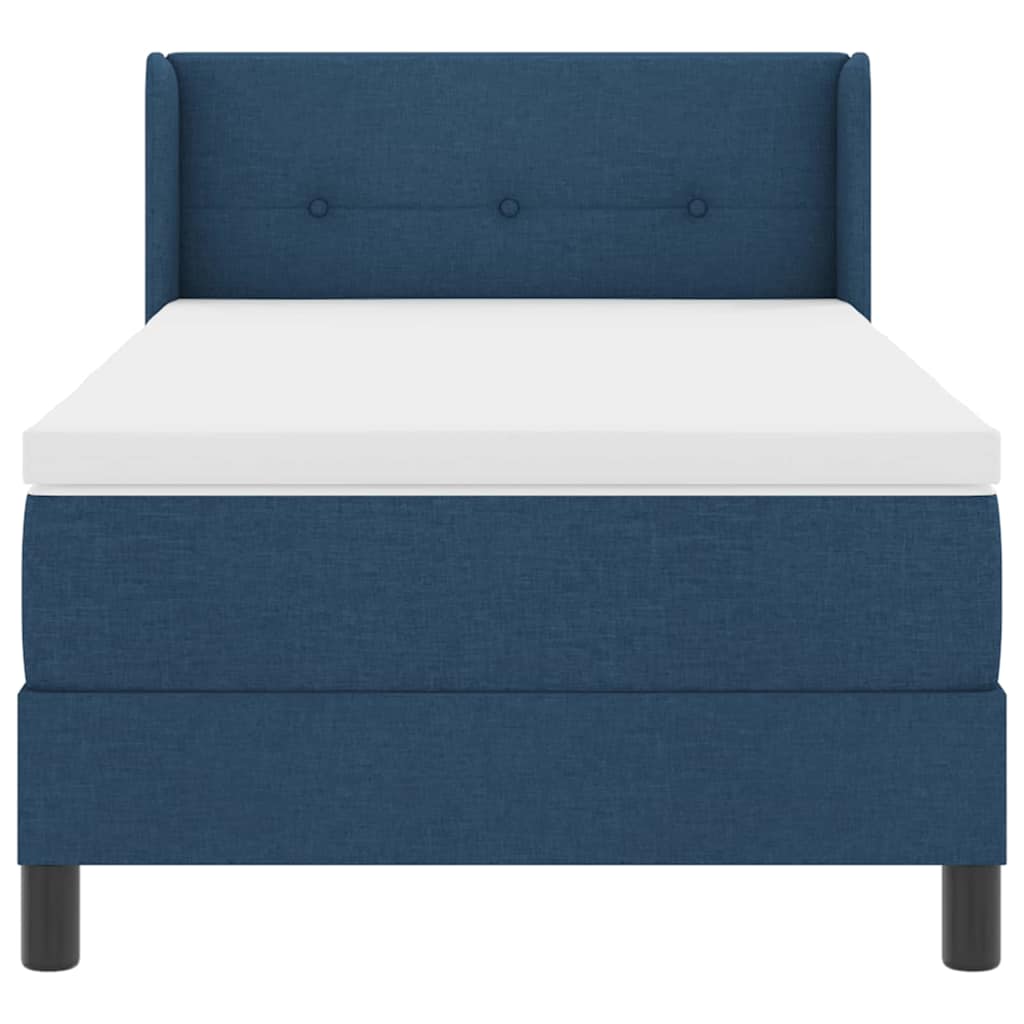 Box spring seng med hovedgærde Blå 200 x 80 cm Stof