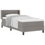 Box spring seng med hovedgærde Gråbrun 200 x 90 cm Stof