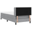 Box spring seng med hovedgærde Lysegrå 200 x 100 cm Stof