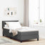 Box spring seng med hovedgærde Mørkegrå 200 x 100 cm Stof