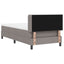 Box spring seng med hovedgærde Gråbrun 200 x 100 cm Stof