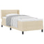 Box spring seng med hovedgærde Creme 200 x 100 cm Stof
