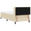 Box spring seng med hovedgærde Creme 200 x 100 cm Stof