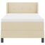 Box spring seng med hovedgærde Creme 200 x 100 cm Stof