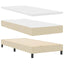 Box spring seng med hovedgærde Creme 200 x 160 cm Stof