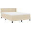 Box spring seng med hovedgærde Creme 200 x 160 cm Stof