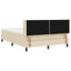 Box spring seng med hovedgærde Creme 200 x 160 cm Stof