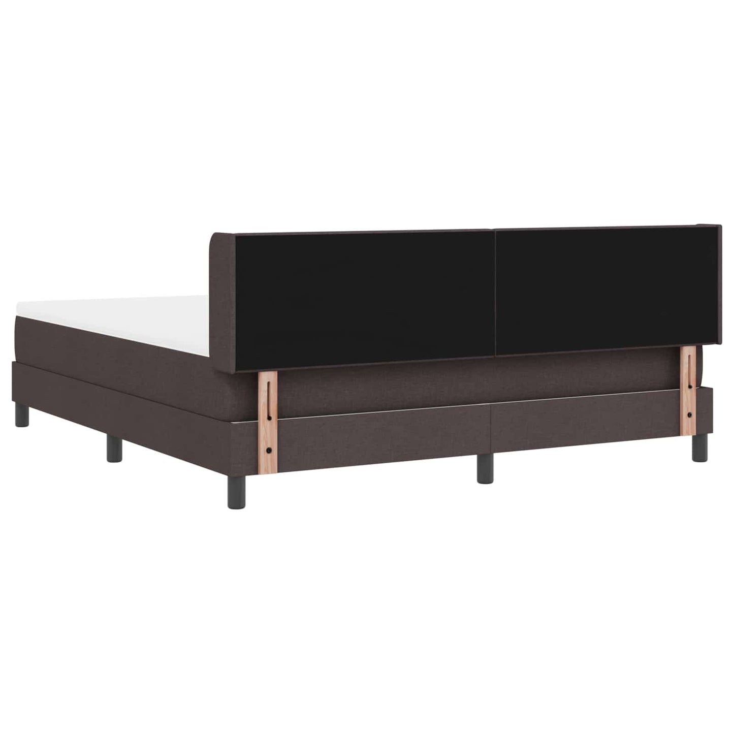 Box spring seng med hovedgærde Mørk Brun 200 x 180 cm Stof