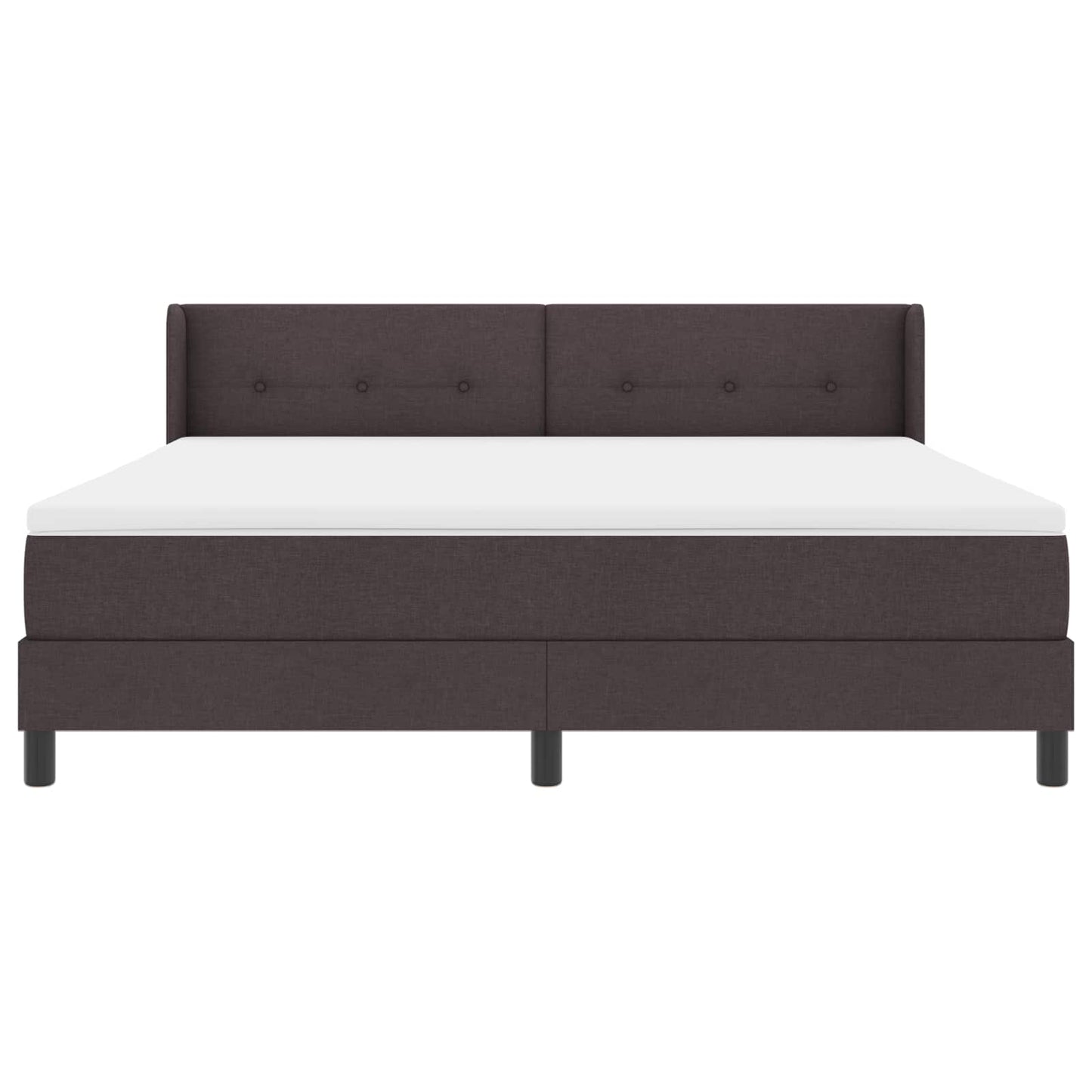 Box spring seng med hovedgærde Mørk Brun 200 x 180 cm Stof