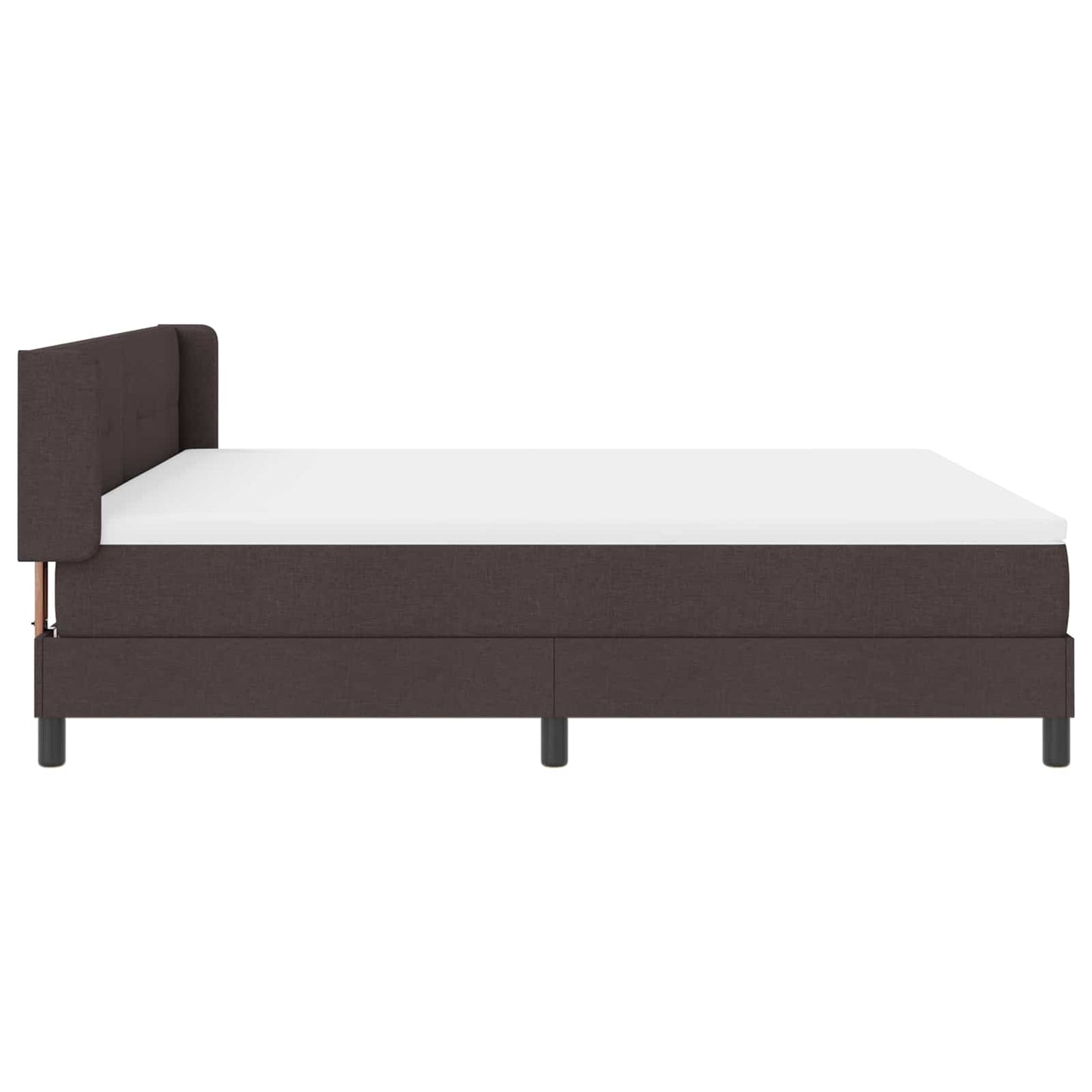 Box spring seng med hovedgærde Mørk Brun 200 x 180 cm Stof