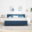 Box spring seng med hovedgærde Blå 200 x 180 cm Stof