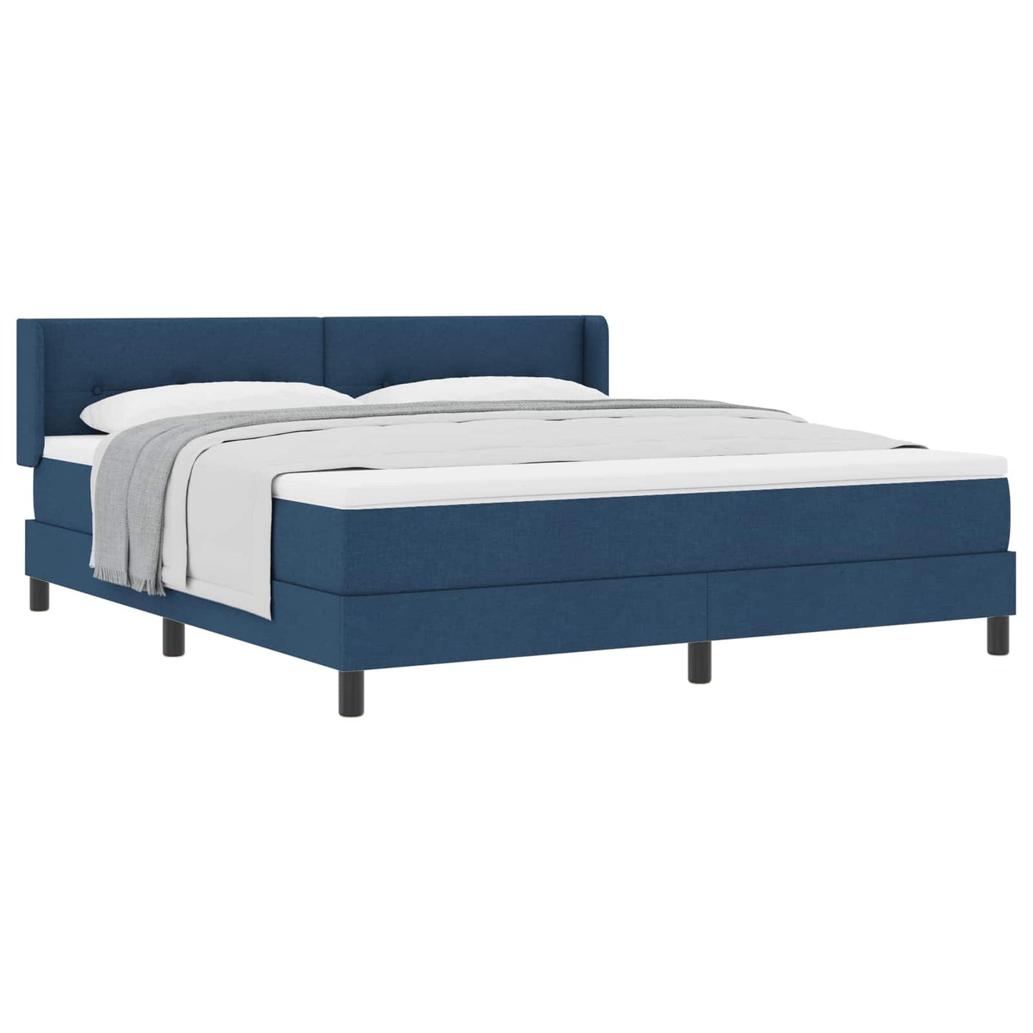 Box spring seng med hovedgærde Blå 200 x 180 cm Stof