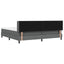 Box spring seng med hovedgærde Mørkegrå 200 x 200 cm Stof
