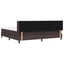 Box spring seng med hovedgærde Mørk Brun 200 x 200 cm Stof