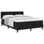 Box spring seng med hovedgærde Sort 200 x 140 cm Stof