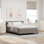 Box spring seng med pude Gråbrun 200 x 140 cm Stof