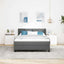Box spring seng med hovedgærde Mørkegrå 200 x 160 cm Stof