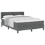 Box spring seng med hovedgærde Mørkegrå 200 x 160 cm Stof