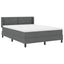 Box spring seng med hovedgærde Mørkegrå 200 x 160 cm Stof