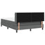 Box spring seng med hovedgærde Mørkegrå 200 x 160 cm Stof