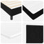 Box spring seng med hovedgærde Sort 200 x 160 cm Stof