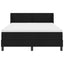 Box spring seng med hovedgærde Sort 200 x 160 cm Stof