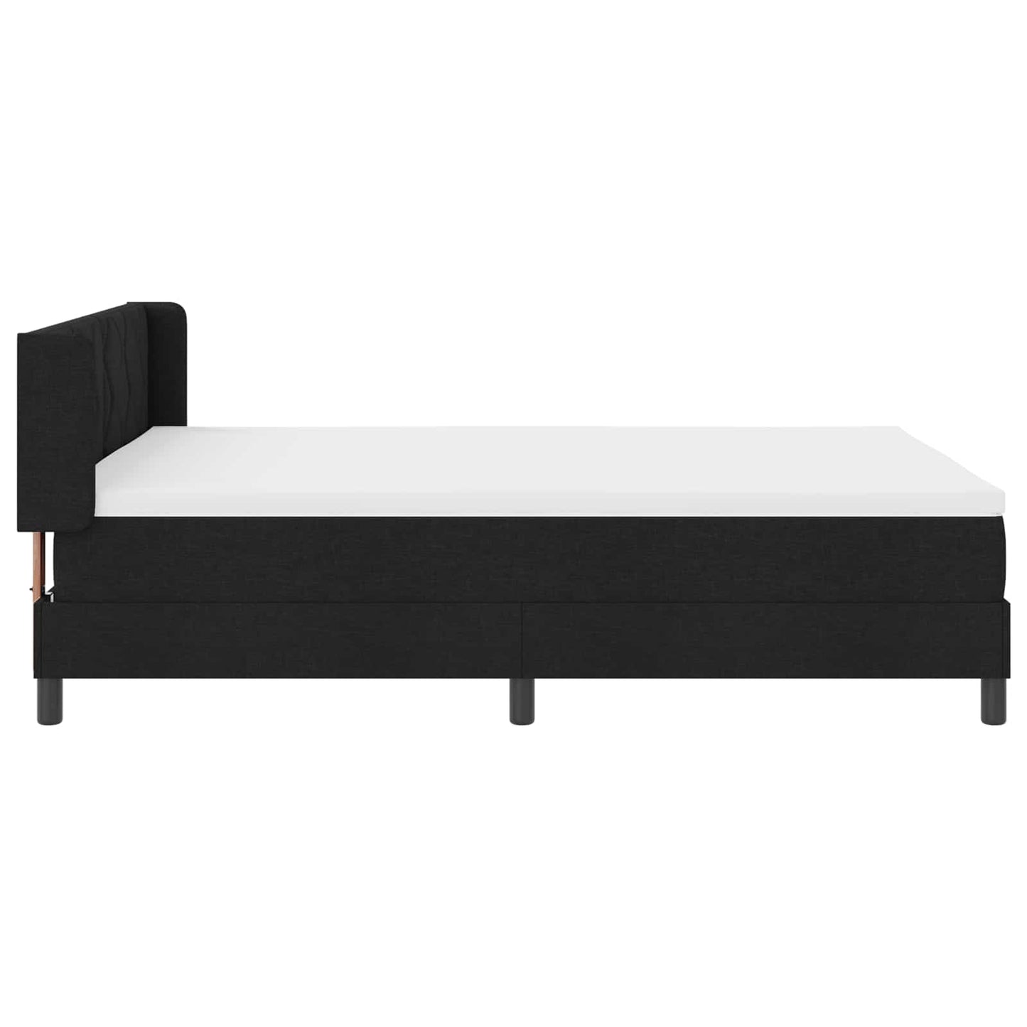 Box spring seng med hovedgærde Sort 200 x 160 cm Stof