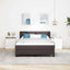 Box spring seng med hovedgærde Mørk Brun 200 x 160 cm Stof