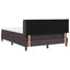 Box spring seng med hovedgærde Mørk Brun 200 x 160 cm Stof