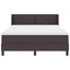 Box spring seng med hovedgærde Mørk Brun 200 x 160 cm Stof