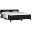 Box spring seng med hovedgærde Sort 200 x 180 cm Stof