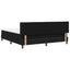 Box spring seng med hovedgærde Sort 200 x 180 cm Stof