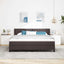 Box spring seng med hovedgærde Mørk Brun 200 x 180 cm Stof