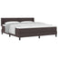 Box spring seng med hovedgærde Mørk Brun 200 x 180 cm Stof