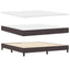 Box spring seng med hovedgærde Mørk Brun 200 x 180 cm Stof