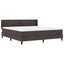Box spring seng med hovedgærde Mørk Brun 200 x 180 cm Stof