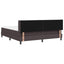 Box spring seng med hovedgærde Mørk Brun 200 x 180 cm Stof