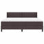 Box spring seng med hovedgærde Mørk Brun 200 x 180 cm Stof