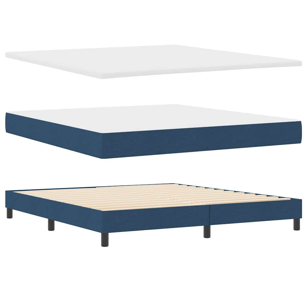 Box spring seng med hovedgærde Blå 200 x 180 cm Stof