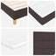 Box spring seng med madras Mørk Brun 200 x 140 cm Stof