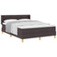 Box spring seng med madras Mørk Brun 200 x 140 cm Stof