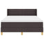 Box spring seng med madras Mørk Brun 200 x 140 cm Stof